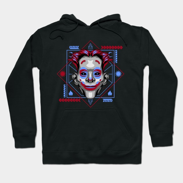 clown face Hoodie by SHINIGAMII